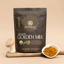 Load image into Gallery viewer, Sunwarrior - Be Well Golden Milk Drink Powder Mix - Turmeric &amp; Adaptogens
