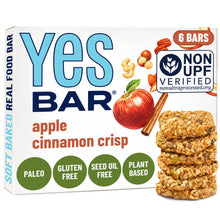 Load image into Gallery viewer, YES Bar® - Low Sugar Snack Bars - Apple Cinnamon Crisp - Premium Real Food Snack Bar

