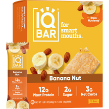 Load image into Gallery viewer, IQBAR - IQBAR Banana Nut | Brain + Body Keto Protein Bars
