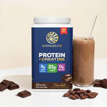 Load image into Gallery viewer, Sunwarrior - Warrior Blend Strength Pea Protein + 5g Creatine - Chocolate: 574g
