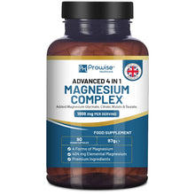 Load image into Gallery viewer, Prowise Healthcare - Magnesium Glycinate Complex 4 in 1 - 1866mg 90 Vegan Capsule
