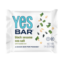 Load image into Gallery viewer, YES Bar® - Low Sugar Snack Bars - Black Sesame Sea Salt - Premium Real Food Snack Bar
