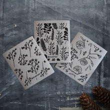 Load image into Gallery viewer, Plantish - Healing Herbs - Set of 3 Swedish Sponge Cloths: 3 Healing Herbs

