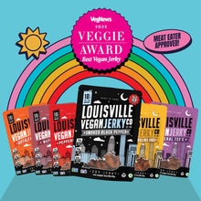 Load image into Gallery viewer, Louisville Vegan Jerky Co. - Vegan &amp; Plant Based Smoked Black Pepper Jerky 3 oz
