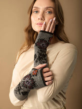 Load image into Gallery viewer, WUAMAN - Alpaca - Julia Alpaca Wrist Warmers | Hand Embroidery | Fall: Taupe
