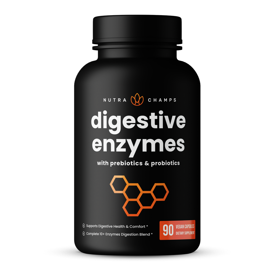NutraChamps - Digestive Enzymes - Aid Digestion & Gut Health: 90 Count