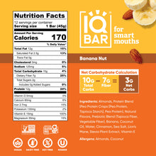 Load image into Gallery viewer, IQBAR - IQBAR Banana Nut | Brain + Body Keto Protein Bars
