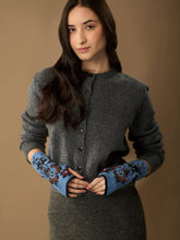Load image into Gallery viewer, WUAMAN - Alpaca - Julia Alpaca Wrist Warmers | Hand Embroidery | Fall: Taupe
