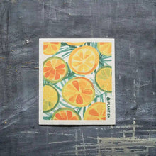 Load image into Gallery viewer, Plantish - Orange Slice - Swedish Sponge Cloth
