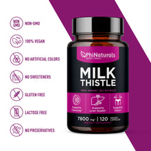 Load image into Gallery viewer, Excel Nutritionals LLC DBA Phi Naturals - Milk Thistle Silymarin 30x Extract Supplement: 1-Pack
