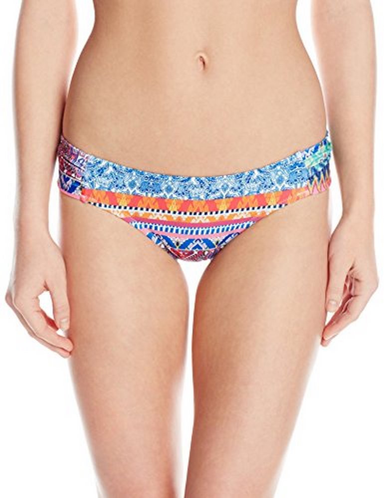Jessica Simpson Women's Bali Breeze Bikini Bottom, Carnation, S