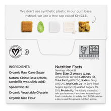 Load image into Gallery viewer, Simply Gum - Spearmint Chewing Gum - Natural + Plastic-Free | 12 Pack
