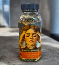 Load image into Gallery viewer, Montana Farmacy - Slammin&#39; Headache Loose Leaf Tea glass jar supports head pai
