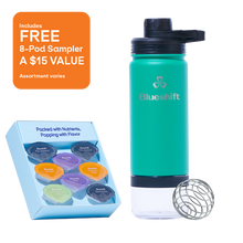 Load image into Gallery viewer, Blueshift Nutrition - Blueshift Sidekick™ Water Bottle with Free Sampler
