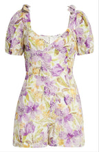 Load image into Gallery viewer, Adelyn Rae Women&#39;s Floral Print Embroidered Romper, Lilac, S
