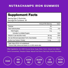 Load image into Gallery viewer, NutraChamps - Iron Gummies
