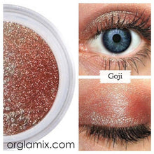 Load image into Gallery viewer, Orglamix -  Goji Eyeshadow | Iridescent Green &amp; Tarnished Rose Mineral : Loose
