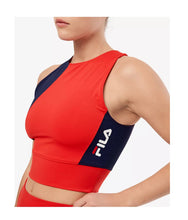 Load image into Gallery viewer, Fila Women&#39;s Millie Colorblocked Racerback Tank (Red/Navy, L)
