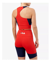 Load image into Gallery viewer, Fila Women&#39;s Millie Colorblocked Racerback Tank (Red/Navy, S)
