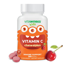 Load image into Gallery viewer, Lifeable - VitaWorks Kids Vitamin C Chewables, Immune Support: Natural Cherry Flavor / 120 Count
