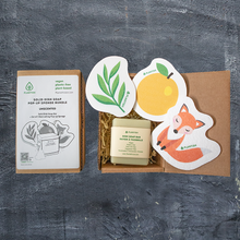 Load image into Gallery viewer, Plantish - Solid Dish Soap Pop Up Sponge Bundle
