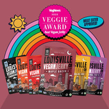 Load image into Gallery viewer, Louisville Vegan Jerky Co. - Vegan &amp; Plant Based Maple Bacon Jerky 3 oz
