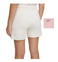 Load image into Gallery viewer, DKNY Women&#39;s Metallic Logo Shorts Pink Large (Slight Damage)
