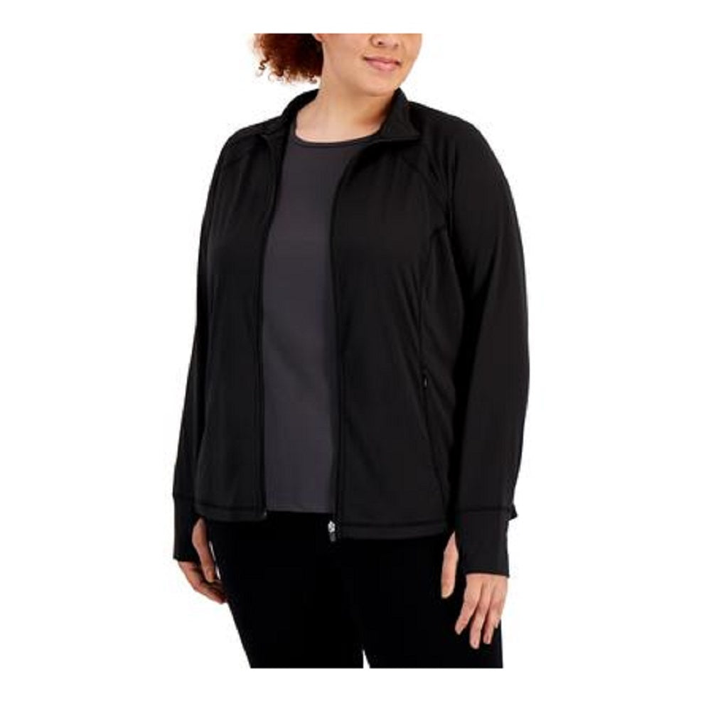 ID Ideology Women's Performance Zip Jacket, Black, 1X