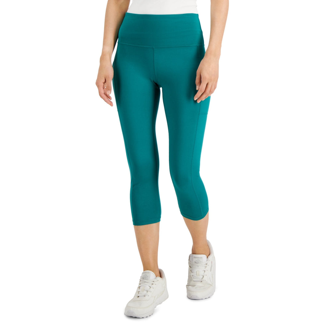 ID Ideology Women's High-Rise Cropped Leggings, Forest Rain, M