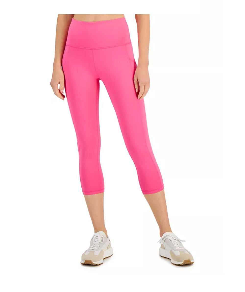 ID Ideology Women's High-Rise Cropped Leggings, Purple Cosmos, S