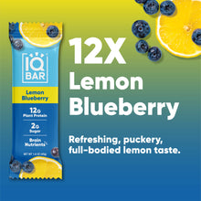 Load image into Gallery viewer, IQBAR - IQBAR Lemon Blueberry | Brain + Body Keto Protein Bars
