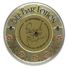 Load image into Gallery viewer, Honey House Naturals - "Proud to Bee your Daughter" - Sentiment Bee Bar Lotion Bar: Lavender
