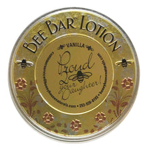Load image into Gallery viewer, Honey House Naturals - "Proud to Bee your Daughter" - Sentiment Bee Bar Lotion Bar: Lavender
