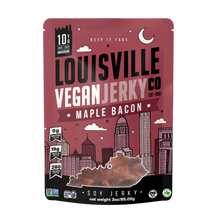 Load image into Gallery viewer, Louisville Vegan Jerky Co. - Vegan &amp; Plant Based Maple Bacon Jerky 3 oz
