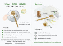 Load image into Gallery viewer, Plantish - Sisal Dish Brush Refill (Brush Head Only): 3 Refills / Bamboo
