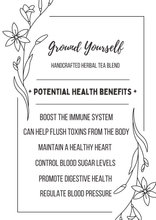 Load image into Gallery viewer, Loveyenergy &amp; Blessings - GROUND YOURSELF Handcrafted Herbal Tea Blend Loose Leaf Tea
