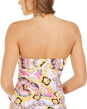 Load image into Gallery viewer, Hula Honey Juniors' Paisley Party Printed Molded Bandeau Tankini Top (X-Small)
