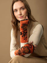 Load image into Gallery viewer, WUAMAN - Alpaca - Julia Alpaca Wrist Warmers | Hand Embroidery | Fall: Taupe
