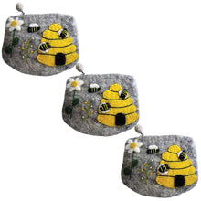 Load image into Gallery viewer, Honey House Naturals - Wool Bee Bag - Handmade: Individual
