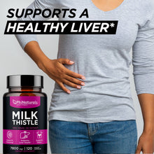 Load image into Gallery viewer, Excel Nutritionals LLC DBA Phi Naturals - Milk Thistle Silymarin 30x Extract Supplement: 1-Pack
