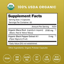 Load image into Gallery viewer, NutraChamps - Organic Maca Root Capsules | Supports Mood, Reproduction
