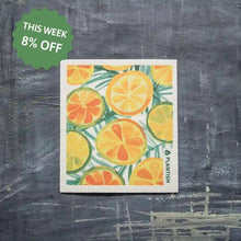 Load image into Gallery viewer, Plantish - Orange Slice - Swedish Sponge Cloth
