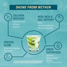 Load image into Gallery viewer, Sunwarrior - Matcha Latte Collagen Drink Powder - Vegan, Plant-Based
