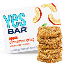 Load image into Gallery viewer, YES Bar® - Low Sugar Snack Bars - Apple Cinnamon Crisp - Premium Real Food Snack Bar
