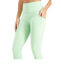 Load image into Gallery viewer, ID Ideology Women&#39;s High Waist Side Pocket 7/8 Length Leggings Green, M
