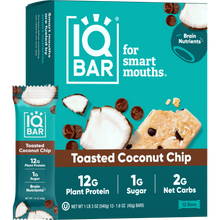 Load image into Gallery viewer, IQBAR - Toasted Coconut Chip | Brain + Body Keto Protein Bars
