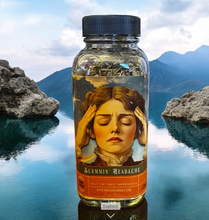 Load image into Gallery viewer, Montana Farmacy - Slammin&#39; Headache Loose Leaf Tea glass jar supports head pai
