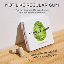 Load image into Gallery viewer, Simply Gum - Peppermint Chewing Gum - Natural + Plastic-Free | 12 Pack
