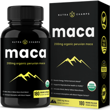 Load image into Gallery viewer, NutraChamps - Organic Maca Root Capsules | Supports Mood, Reproduction
