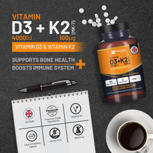 Load image into Gallery viewer, Prowise Healthcare - Vitamin D3 4000IU &amp; K2 MK7 100μg Vegetarian Tablets I 180 (
